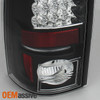 Fits 1999-02 Silverado Pickup Truck Black Bezel LED Tail Lights Rear Brake Lamps