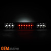 Fits 2015-2017 Ford F150 Black LED Tube Tail Lights + Chrome LED 3Rd Brake Light