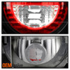Fits 98-00 Honda Accord 4 Door Sedan Black Bezel Rear Tail Lights Brake Lamps