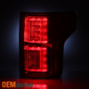 Fits 2015-2017 Ford F150 F-150 Pickup Red Clear LED Tube Tail Lights Brake Lamps