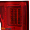 Fits 2015-2017 Ford F150 F-150 Pickup Red Clear LED Tube Tail Lights Brake Lamps