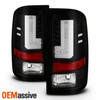 Fits 2016-2018 GMC Sierra 1500 SLT Denali LED Tube Black Tail Lights Brake Pair