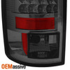 Fits 2007-2008 Ram 1500/2500/3500 Pickup Truck Smoked Smoke LED Tail Lights