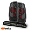 Fits 1999-2007 Ford F250/350/450/550 SD Smoked Tail Lights + LED 3rd Brake Lamp