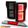 Fits 2015-2017 Ford F150 Black Smoke LED Tail Lights + Red LED 3Rd Brake Light