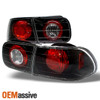 Fits 92-95 Honda Civic 2/4Dr JDM Black 4Pcs Tail Brake Lights Lamp W/Trunk Piece