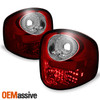 Fits 2001-2003 Ford F-150 Pickup Flareside Body Red Smoked LED Tail Brake Lights