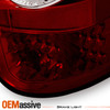 Fits 2001-2003 Ford F-150 Pickup Flareside Body Red Smoked LED Tail Brake Lights