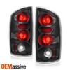 Fits 2002-2006 Ram 1500 03-06 2500/3500 Black Tail Lights + LED 3Rd Brake Light