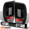 Fits 1997-2003 F150 Black Rear LED Tail Lights + LED 3Rd Brake Light Cargo Lamp