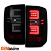 Fits 16-18 Chevy Silverado 1500 [LED Model] Black Smoked LED Tube Tail Lights