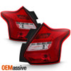 For 2012-2014 Ford Focus Hatchback Tube LED Tail Lights Brake Lamps Clear Pair
