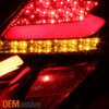 For 2012-2014 Ford Focus Hatchback Tube LED Tail Lights Brake Lamps Clear Pair