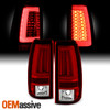 Fits 1999-2002 Silverado Sierra 1500 2500HD 01-03 3500 Red Clear LED Tail Lights
