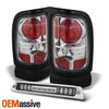 Fits 1994-2001 Ram 1500/2500/3500 Chrome Clear Tail Lights+LED 3Rd Brake Light