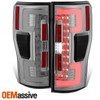 For 2017-2019 F250 F350 SuperDuty Full LED Tube Bar Chrome Tail Lights L+R Pair