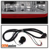 Fits 2007-2013 Sierra 1500 2500HD 3500HD Red Clear LED Tail Lights Left+Right
