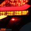 For 12-14 Ford Focus Hatchback SEQUENTIAL LED Tube Black Tail Lights Lamp Pair
