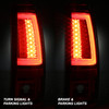 Fit 1999-02 Silverado Sierra 1500 2500 01-03 3500 Red Smoked Tube LED Tail Light