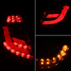 Fits 09-14 Fit Jazz Hatchback Red Clear LED Light Tube/Bar Design Tail Lights