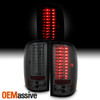Fits 2007-2013 Sierra 1500 2500HD 3500HD Smoked LED Tail Lights Pair Left+Right
