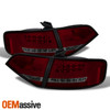 Fits 09-12 A4 10-12 S4 4Dr Sedan Red Smoked LED Tail Lights (For Non LED Model)