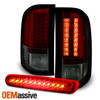 Fits 2007-2014 Chevy Silverado Red Smoked LED Tail Lights + 3rd Brake Light Set