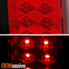 Fits 88-98 C10 C/K Sierra Pickup Suburban Tahoe Yukon Red Clear LED Tail Lights