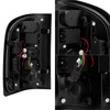 Fits 07-14 Silverado Crystal Smoked Headlights + *Black Smoke* LED Tail Lights
