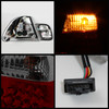 Fits 99-01 BMW E46 3-Series 4D Sedan JDM Red Smoke LED Tail Lights W/Trunk Piece