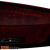 Fits 2007-2014 Audi TT Quattro Red Smoked LED Signal Parking Tube Tail Lights