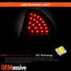 Fits 08 09 10 Chrysler 300C Black LED Tail Lights Brake Lamps Left+Right