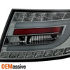 Fits 2005-2008 Audi A6 S6 C6 Smoked Tube Bar Tail Lights Rear Brake Lamp L+R