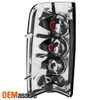 Fits 03-06 Chevy Silverado 1500 2500 Pickup Truck Black Tail Lights Lamps Pair