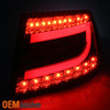 Fits 2005 2006 2007 2008 Audi A6 S6 C6 Smoked LED Tube Tail Lights Brake Lamps
