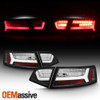 Fits 2009-2011 Audi A6 Quattro S6 2010 RS6 Black DRL LED Tube Tail Lights Lamps