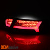 Fits 2009-2011 Audi A6 Quattro S6 2010 RS6 Black DRL LED Tube Tail Lights Lamps