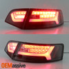 Fits 2009-2011 Audi A6 Quattro S6 2010 RS6 Black DRL LED Tube Tail Lights Lamps