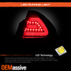 Fits Red Clear 06-13 Impala Sedan Phillips Illumines LED Tail Lights Brake Lamp