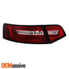 Fits 2009-2011 Audi A6 / S6 / 2010 RS6 Sedan Red Clear DRL LED Tail Lights Set