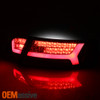 Fits 2009-2011 Audi A6 / S6 / 2010 RS6 Sedan Red Clear DRL LED Tail Lights Set