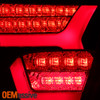 Fits 2009-2011 Audi A6 / S6 / 2010 RS6 Sedan Red Clear DRL LED Tail Lights Set