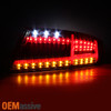 Fits 2007-2014 Audi TT Quattro Black LED Signal Parking Tube Tail Lights Brake