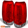 Fit 2007-2013 Avalanche LED Red Clear Tail Brake Lights Pair Driver+Passenger
