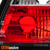 Fits 04-06 E46 3-Series 2Dr Coupe LED Black 4Pcs Tail Lights W/LED Bar/Tube Set