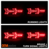 Fits Black 10-13 Chevy Camaro Full LED 4Pcs Tail Lights Lamp Pair Left+Right