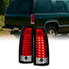 Fits 88-98 C10 C/K Sierra Pickup Suburban Tahoe Yukon Red Smoked LED Tail Lights