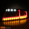 Fits 2007-2014 Audi TT Quattro Smoked LED Tube Signal Parking Tail Lights Brake