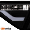 Fits 2008-2012 Audi A5 Quattro Black LED Signal DRL Tube Tail Lights Brake Lamps
