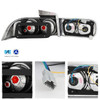 Fits 94-01 Acura Integra 4Dr Sedan DC2 4Pcs Black Tail Lights Lamps Left+Right